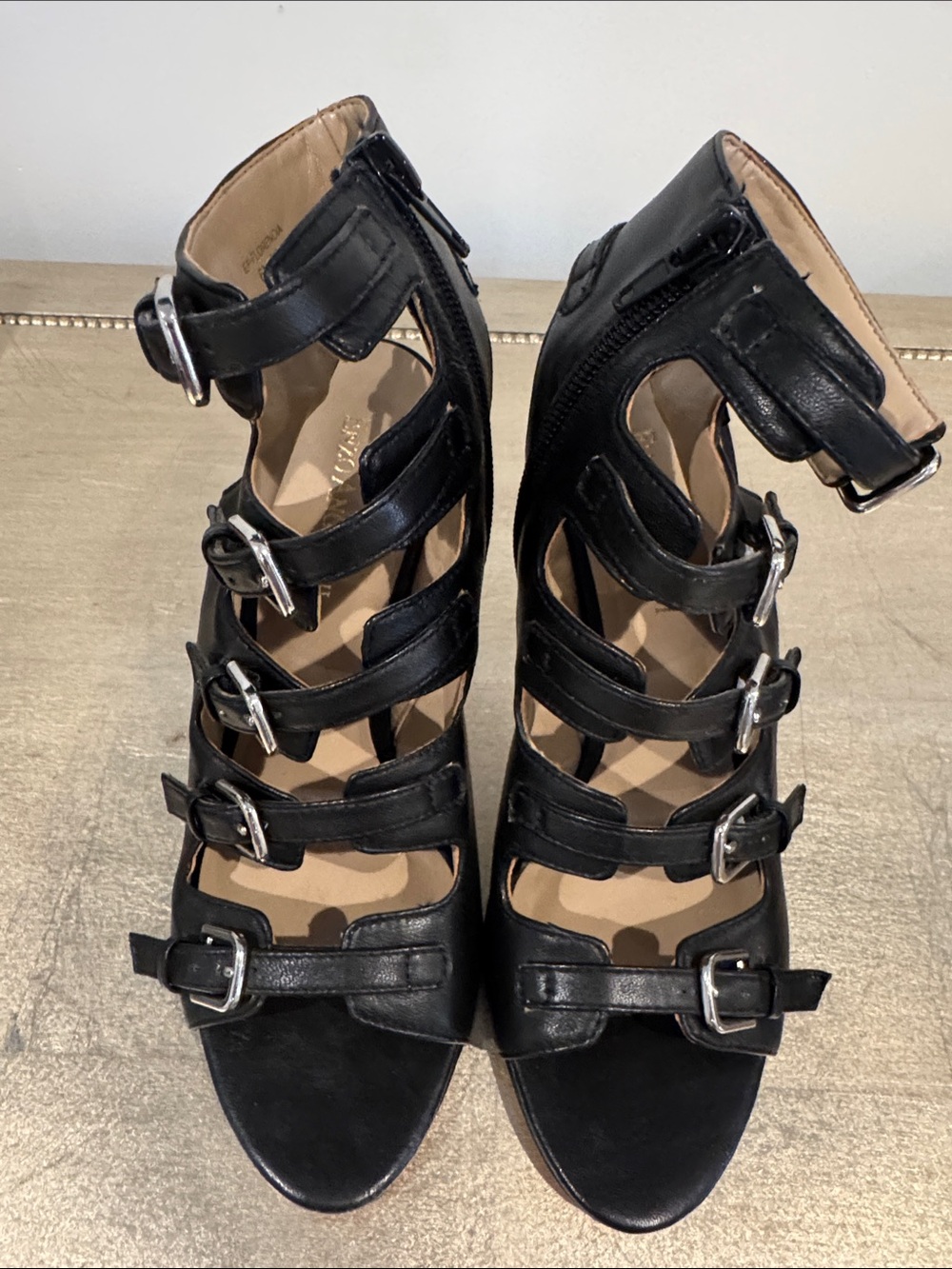 Enzo Angiolini multi buckle heels